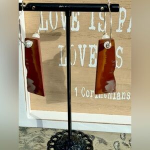 Handcrafted Noreena Jasper Sterling Silver Hoop Earrings